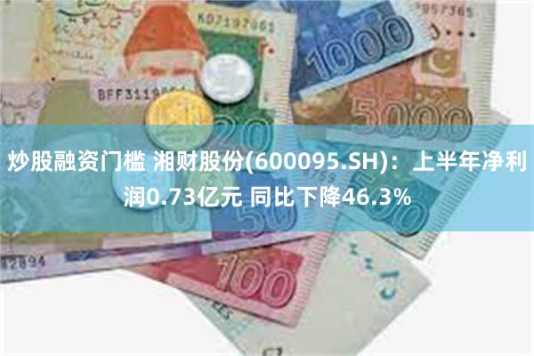 炒股融资门槛 湘财股份(600095.SH)：上半年净利润0.73亿元 同比下降46.3%