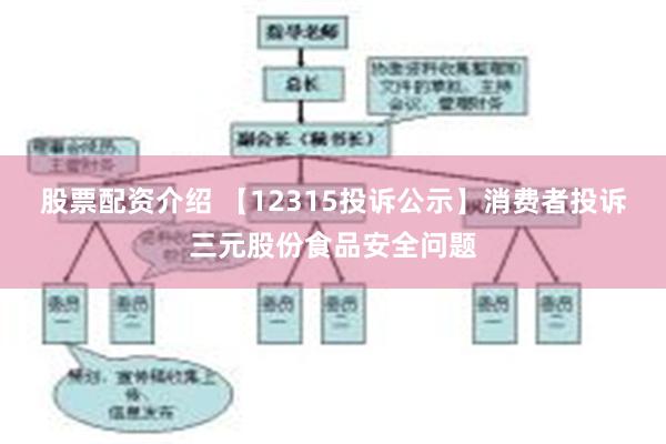 股票配资介绍 【12315投诉公示】消费者投诉三元股份食品安全问题